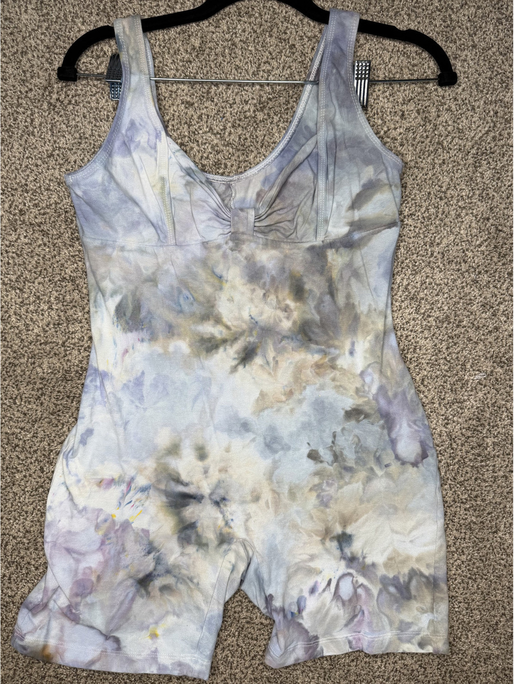 Soft Touch Vintage 90's Tie-Dye Sleeveless Romper Shorts